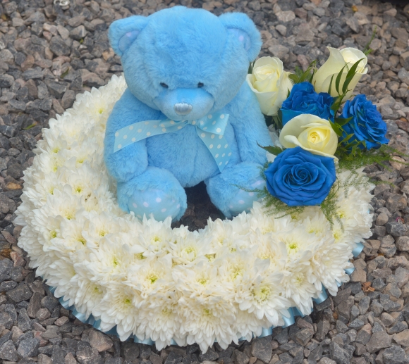 Baby Boy Funeral Wreath