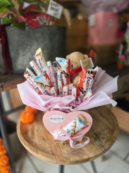 kinder bueno gift bouquet made by florist in Bromley