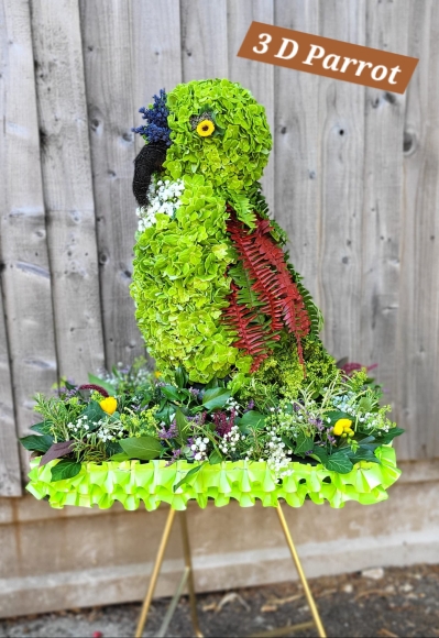 Funeral flowers Parrot by florist in Bromley 