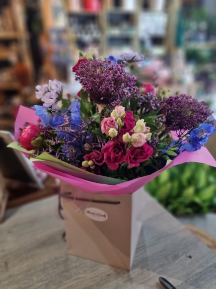 Scented bouquet to include amazing Cherry smelling Allium by Blooms and Candy florist 