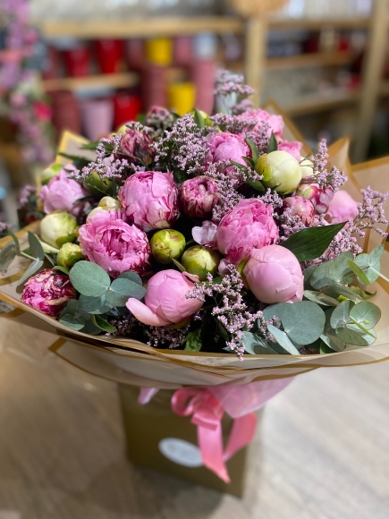 Mixed Peonies bouquet made by florist in Bromley
