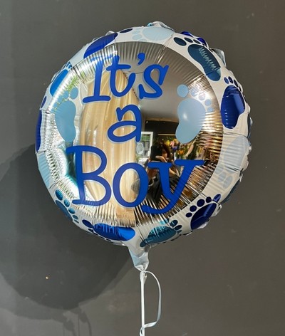 New baby boy balloon for same day delivery in Bromley, Beckenham, Shirley, West Wickham, Orpington, Kent