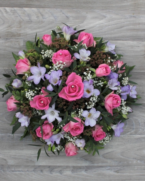 Pink Rose and Lilac Freesia Posy