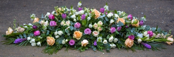 English Garden Coffin Spray