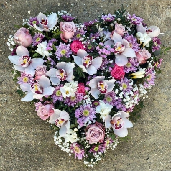 Pink & Purple Solid Heart