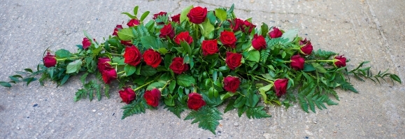 Red Rose Coffin Spray