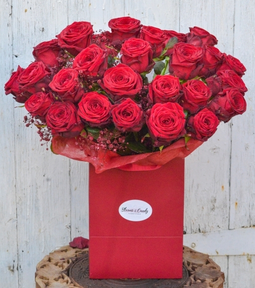 24 fresh red roses bouquet for delivery in Bromley, Croydon , Beckenham and West Wickham areas
