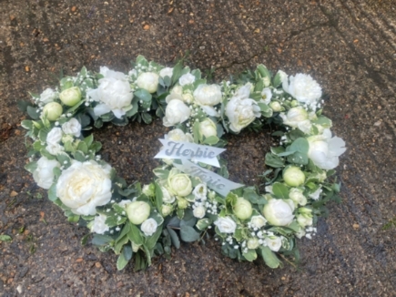 Double Mixed Flowers Open Heart