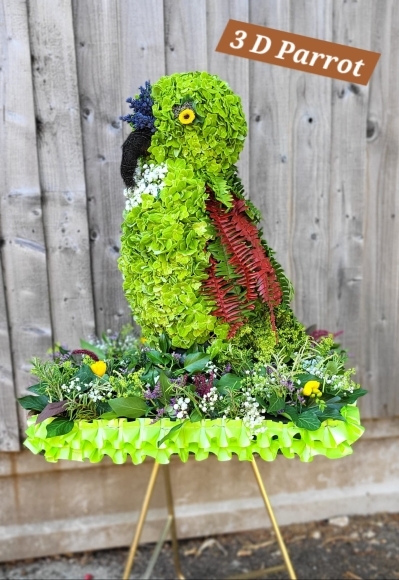 Funeral flowers Parrot by florist in Bromley 