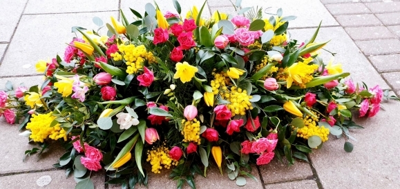 Florist Choice Spring Coffin Spray