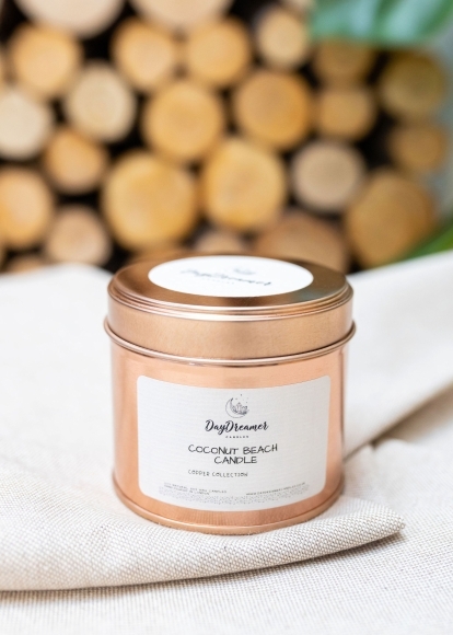 handmade copper soy wax candle made in Hayes, Bromley from Daydreamer colletion for same day delivery in BR1 BR2 BR3 BR4 BR5 BR6 BR7 SE25 CR2 CR8 CR9 CR00 SE12 SE6 SE9 TN16