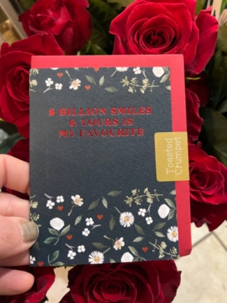 Craft Valentine Card - Billion Smiles By florist in Hayes, Bromley, Kent