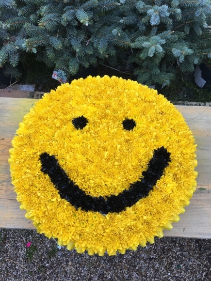 emoji posy pad funeral flowers by Blooms and Candy Floirst