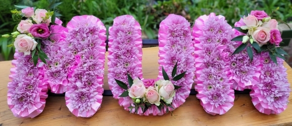 Lilac Chrysanthemum based MUM letters