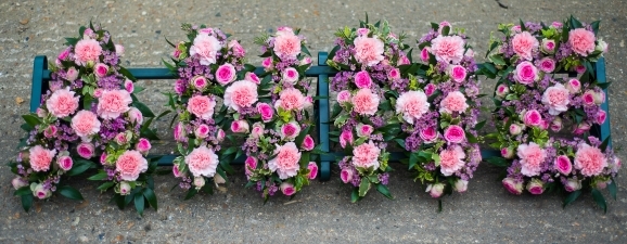 4 Funeral Letters in Pinks