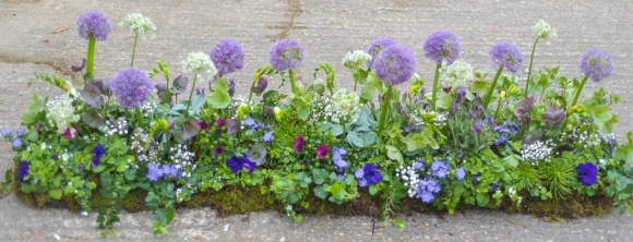 Planted coffin spray, keepsake by florist in Bromley 