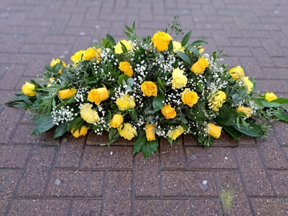 Roses and Carnations Coffin Spray