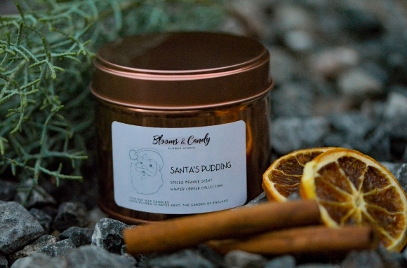 Santa's Pudding Christmas Candle
