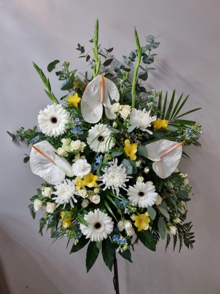 Soft Goodbyes Pedestal Arrangement