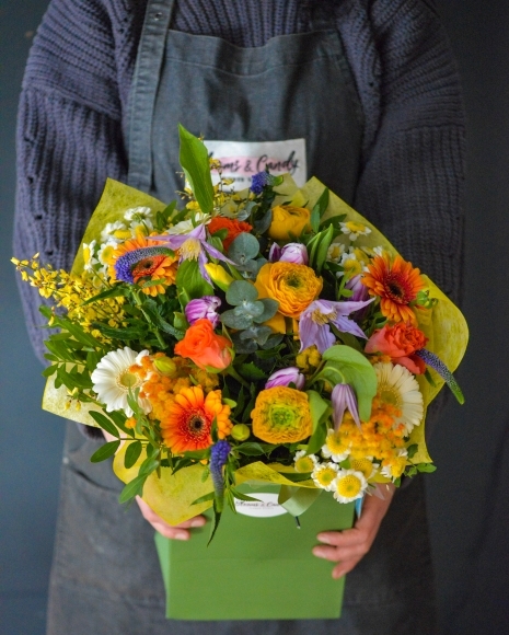 sesonal spring bouquet made by florist in Hayes, Bromley , Kent UK