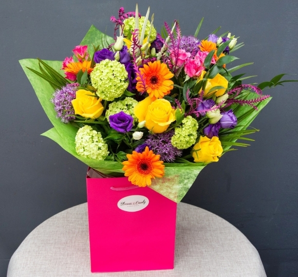 mixed vibrant bouquet made by florist in Hayes, Bromley, Kent